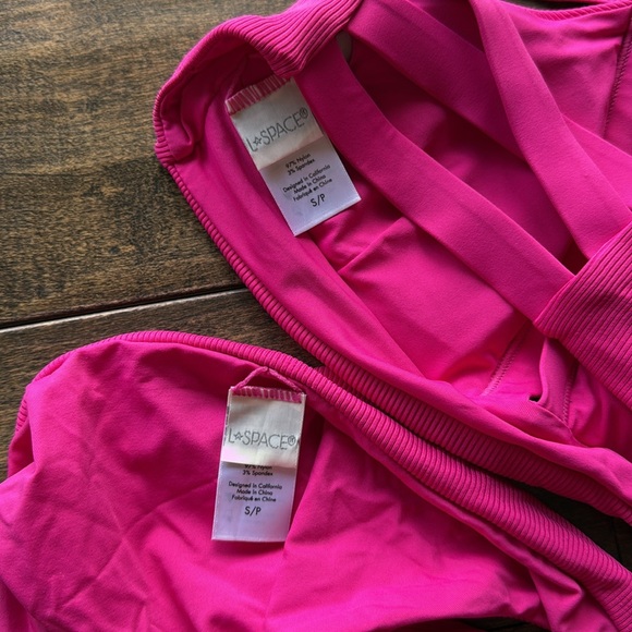 LSpace Pink Ribbed Bikini Set - Picture 3 of 3